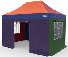 3m x 4.5 HERCULES LGBT® HEAVY DUTY POP UP GAZEBO - ZIPPER SIDES  BLINDS 40mm HEX