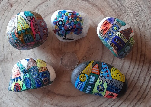 Hand painted kindness rocks - painted,