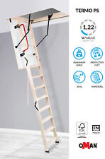 Oman TERMO Folding Timber Loft Ladder & Insulated Hatch (sizes: 55x110 & 55x120)