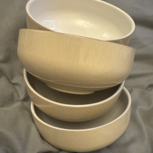 Four cream denby dishes - denby,
