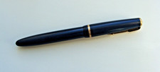 Vintage Parker Duofold Senior Blue Fountain Pen With 14ct Gold Nib 35
