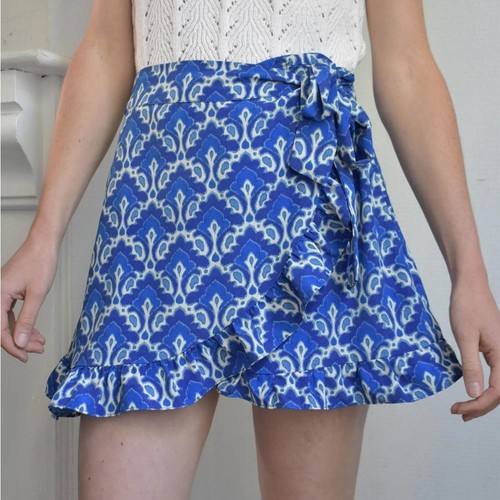 Zara blue and white - blue, patterned
