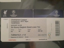 Liverpool Ajax 2022  Ticket.  Exchange Wanted With Another Recent Lfc Euro Home