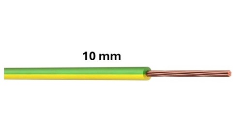 10mm earth cable green - 5m,