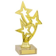 Sets of Gold and Silver Flowing Star Achievement School Trophies 185mm FREE P&P