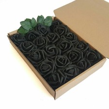 25 PCS Artificial Foam Roses Real Touch Fake Rose Flowers Wedding Party Decor