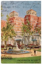 Grosvenor House London Hotel Hyde Park Vintage Postcard PM 1930s