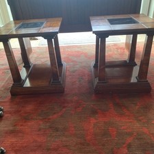 Elegant GRANGE Cherry Wood Side Tables (Single)