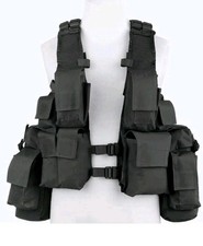 MFH South African Assault Vest Patrol Combat Military Tactical Airsoft Black NEW