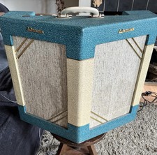 1960's Rare Collectable Watkins Dominator Guitar Amp Blue Cream.