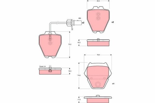 Trw brake pads gdb1505 - trw,