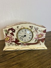 Vintage Mason's Ironstone Red Mandalay Roman Ceramic Mantle Clock Untested SR11