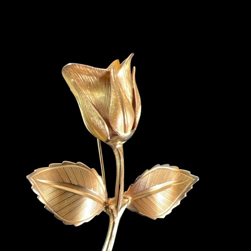 Vintage brushed gold tone rose - gold,