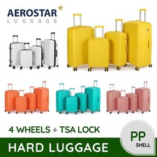 20/24/28/32 Inch Hard Shell PP Suitcase Travel Case Hand Cabin Luggage TSA Lock