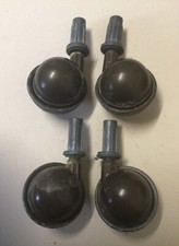 4 Small Furniture Castors Salvaged