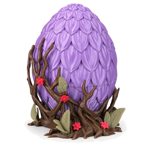 Printed floral dragon egg - 3d,