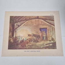 Vintage Poster Macmillan School The First Christmas Night