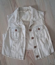 Ladies Off White Sleeveless