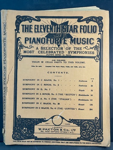 Eleventh star folio pianoforte - folio,