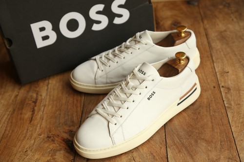 Hugo boss white leather - boss,