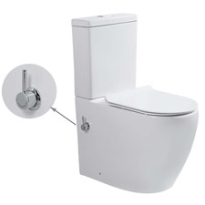 Combined Bidet Toilet Close Coupled Toilet with Bidet Rimless Comfort Height WC