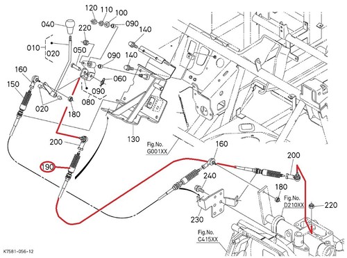 K756142720 gear selector cable - gear,
