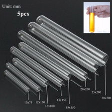 5 Pcs Glass Pyrex Test Tubes