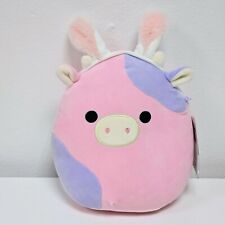Patty the Cow as Rabbit Squishmallow 7.5" Easter Plush Soft Pink Bunny Ears