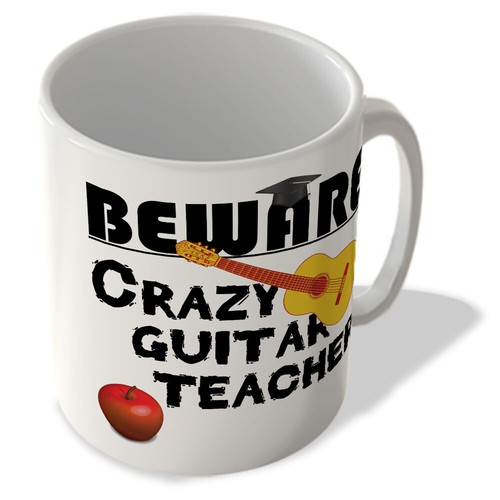 Crazy guitar teacher mug - teacher,