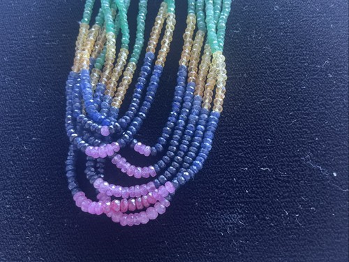 Raw cut sapphire bead - raw,