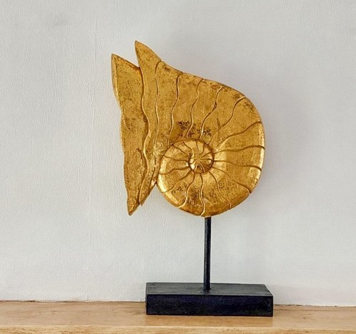 Large hand carved gold colour - hand,