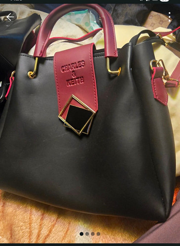 Charles keith black burgundy - keith, black/burgundy