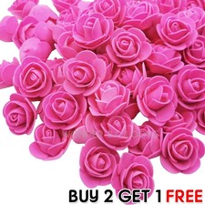 500 Foam Mini Roses WHOLESALE Heads Buds Small Flowers Wedding Home Party UK