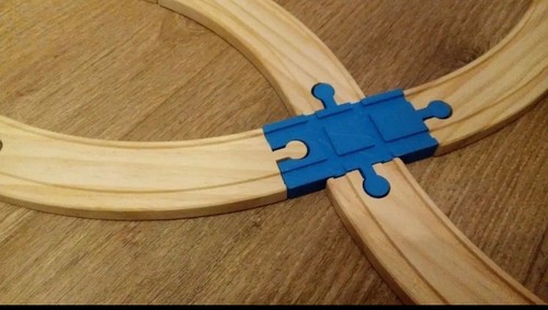 Wooden train track 4 way - train, –