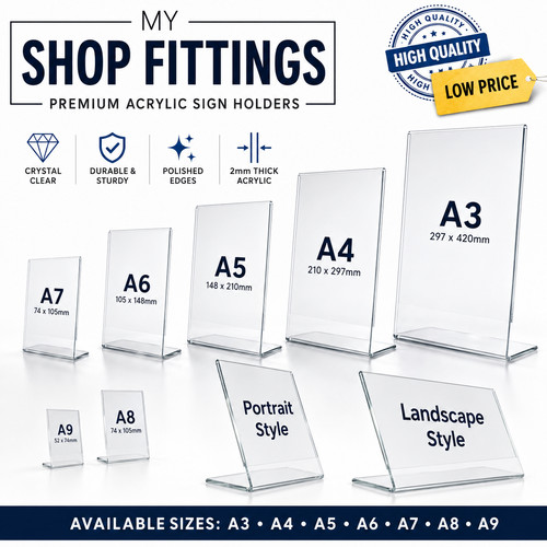 Acrylic counter poster - acrylic,