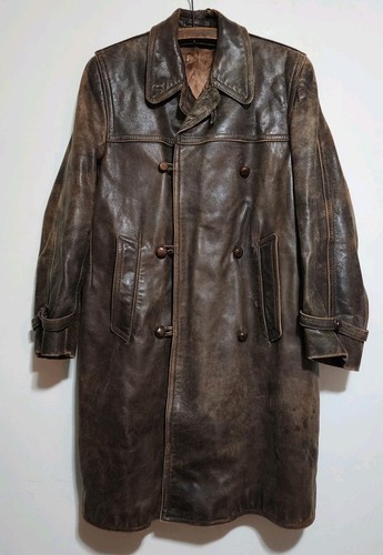 Double breasted leather car - double,