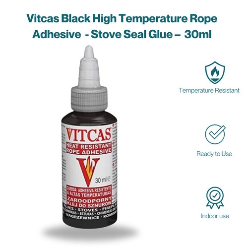 Stove rope glue adhesive - glue, black
