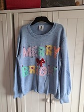 Asda George Xmas Jumper Large Blue