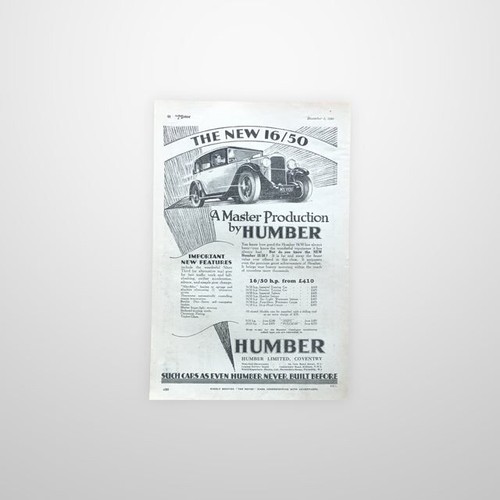1929 humber 50hp - humber, cars