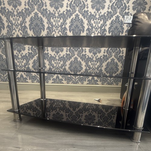 Black glass stand with - stand,