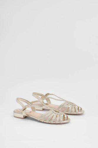 Oasis gold sandals - gold,