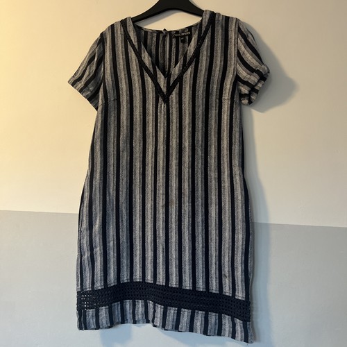 Next navy stripe linen - stripe, dress