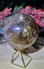 Smoky quartz crystal - quartz, sphere