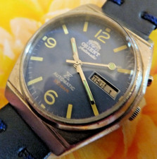 Lovely 1970's Orient Blue Dial Automatic Japanese Made Watch