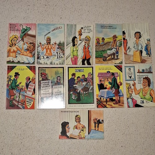 Vintage saucy postcards - x,
