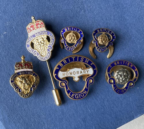 Vintage british legion badges - vintage,