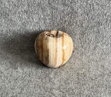 Vintage Brown Beige Marble Stone Onyx Apple Paperweight