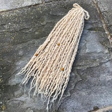 10x DE Wool Dreadlock Extensions - Custom Length - Light Blonde - Festival