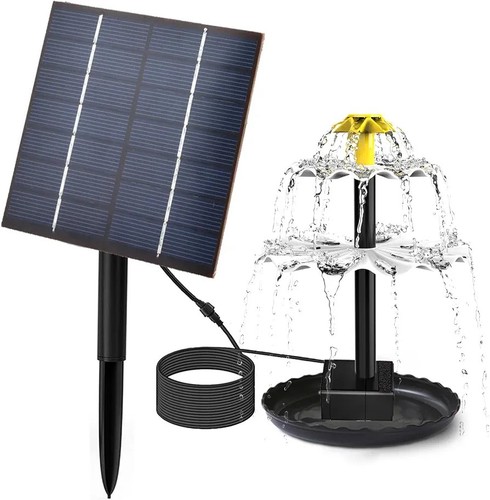 Lewisia tier solar bird bath - lewisia,