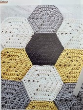 Crochet Pattern Hexagon Rug